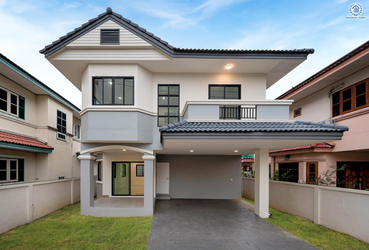 บ้านมือสองตกแต่งใหม่ โครงการ ณัฐชากรีนวิลล์ ปิ่นเกล้า-กาญจนาฯ บนเนื้อที่ 57.70 ตร.ว. ฟังก์ชัน 3 ห้องนอน 2 ห้องน้ำ จอดรถได้ 2 คัน บนทำเลศักยภาพ ใกล้เซ็นทรัลเวสต์เกต ทางด่วน "ศรีรัช" รถไฟฟ้าสายสีม่วง "สถานีตลาดบางใหญ่"